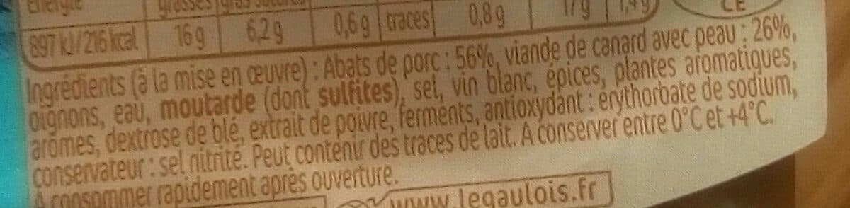 Le Gaulois Andouillette de canard packshot
