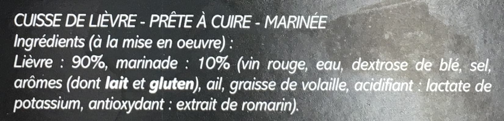 Saveurs Forestières Lièvre mariné packshot