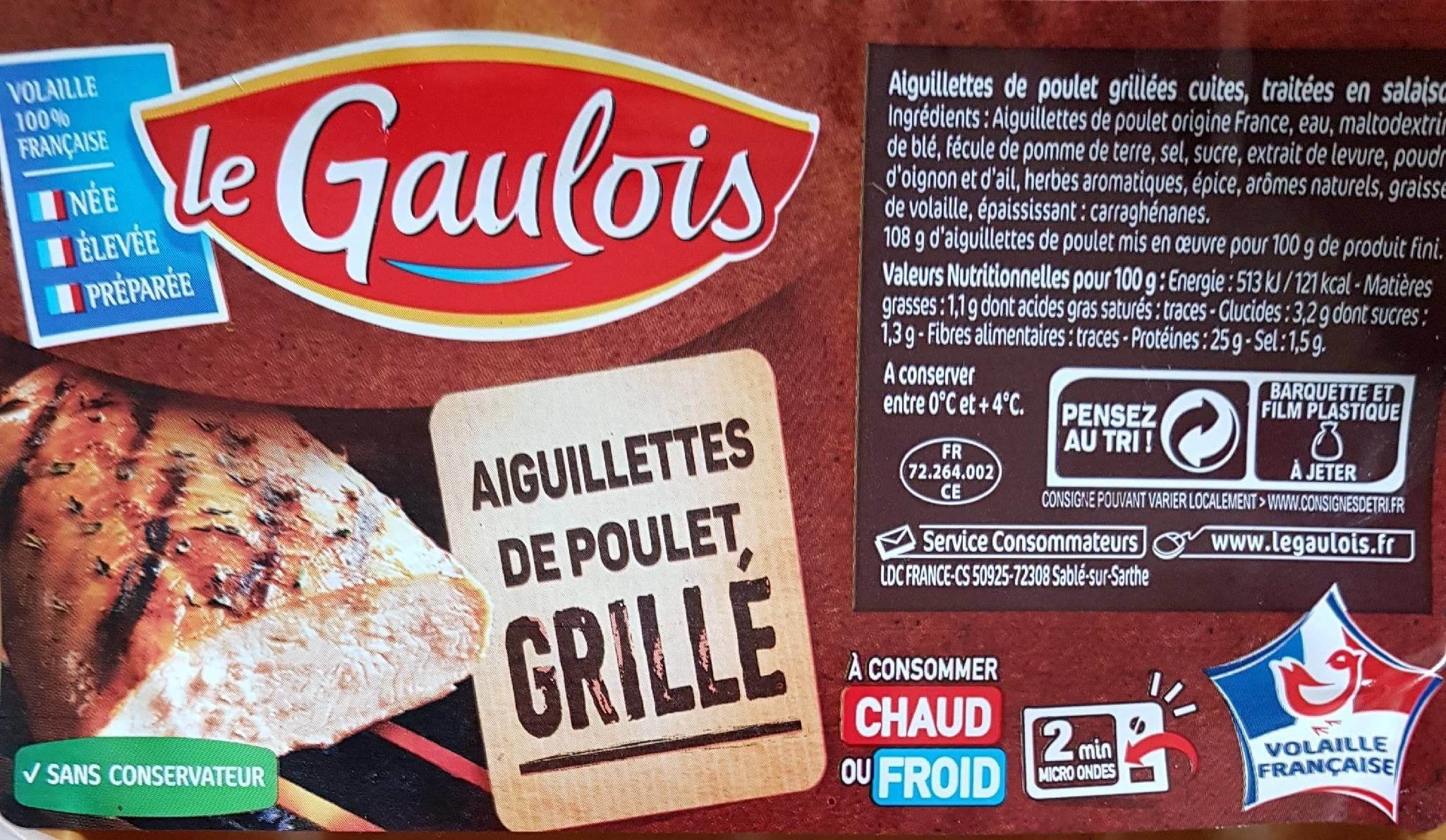 Open Food Facts Aiguillettes de poulet grillé packshot