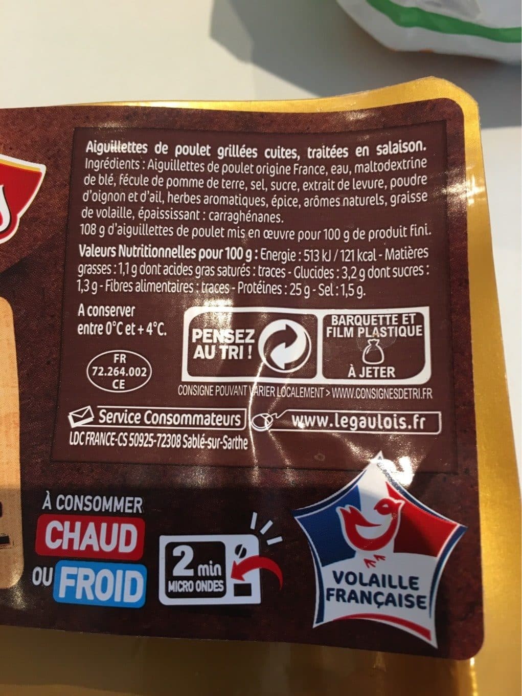 Le Gaulois Aiguillettes de poulet grillé packshot