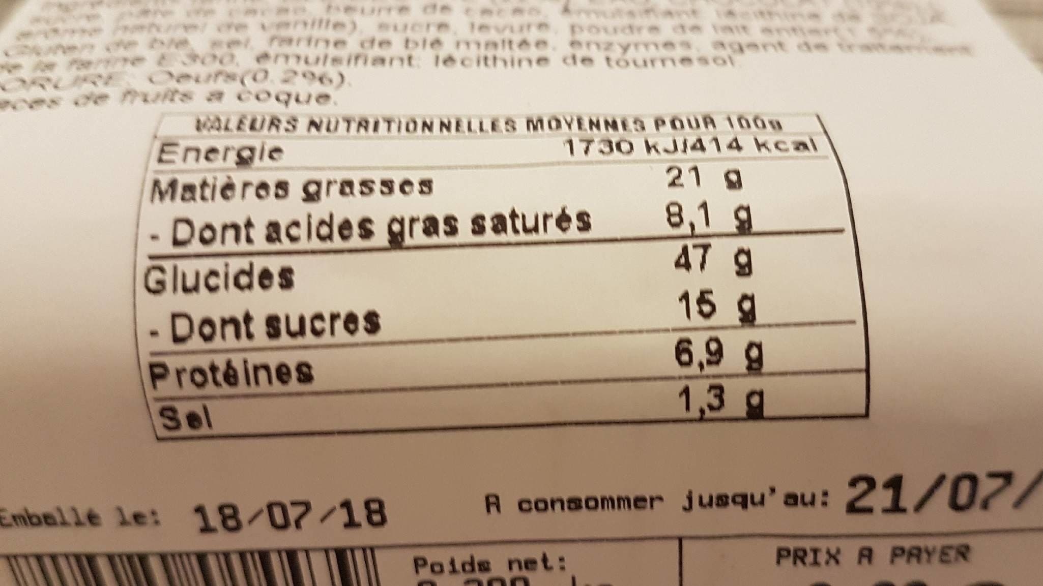 Open Food Facts pain au chocolat ×5 pur beurre packshot
