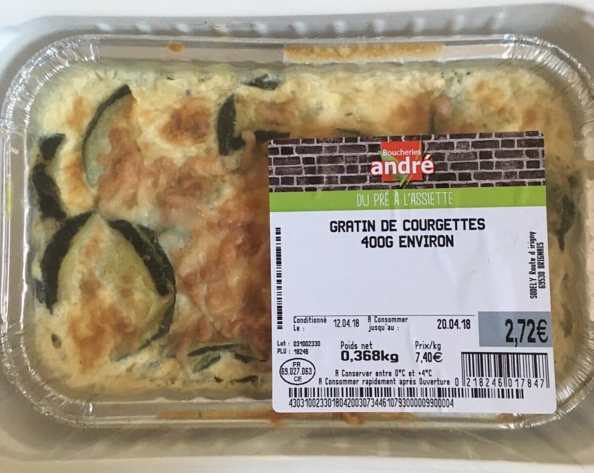 Open Food Facts Gratin de courgettes packshot
