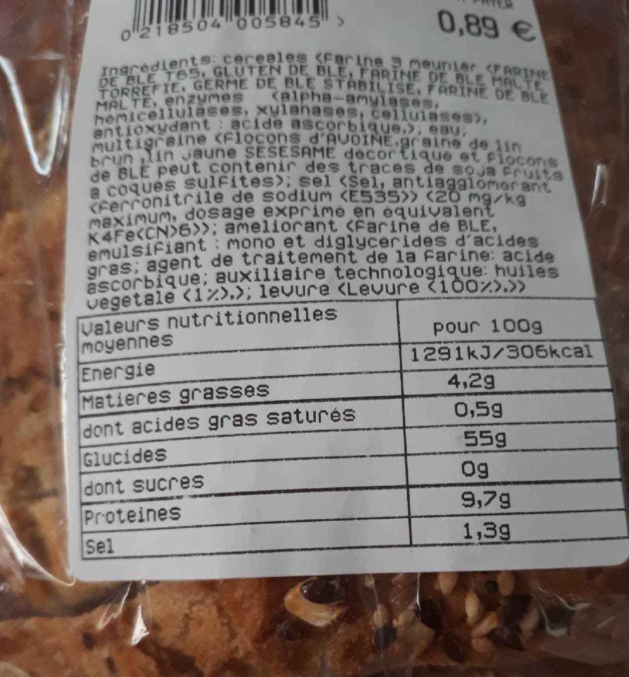 E.Leclerc Pavé aux céréales packshot