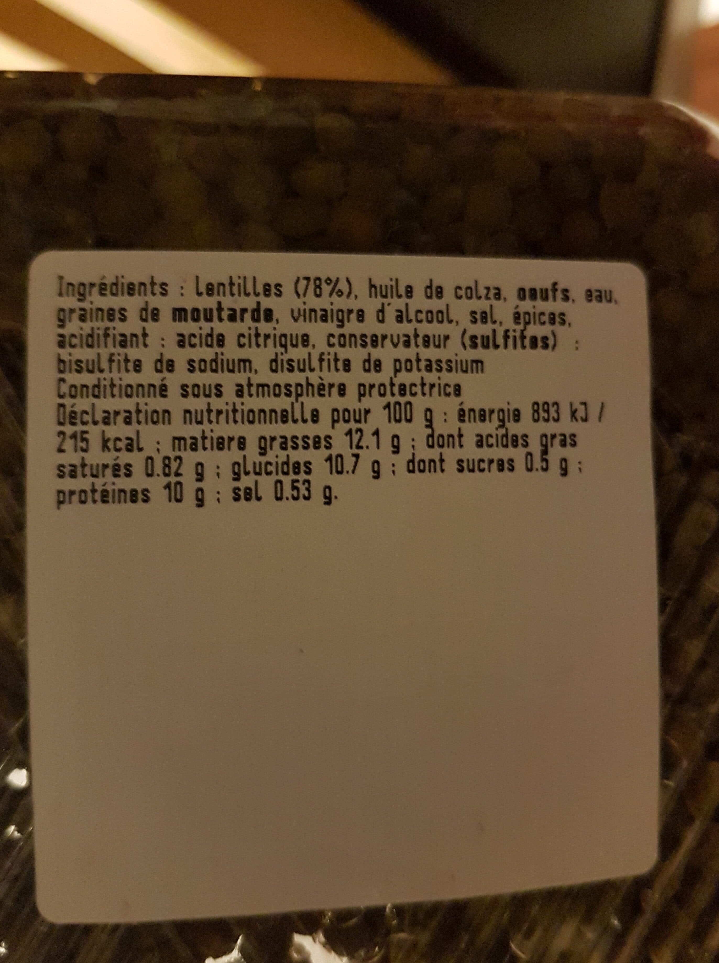 Boucherie André Lentilles assaisonnées packshot