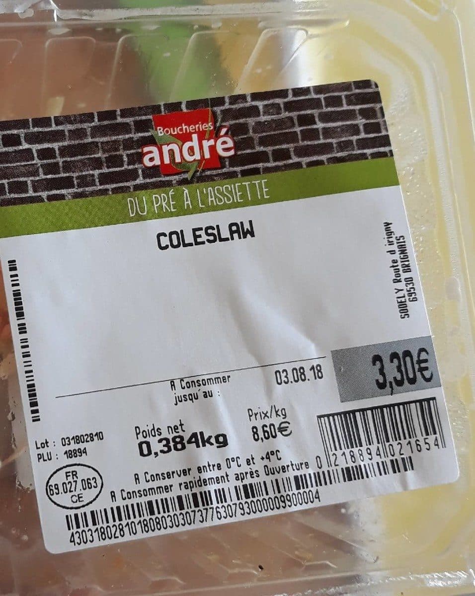Open Food Facts Coleslaw packshot