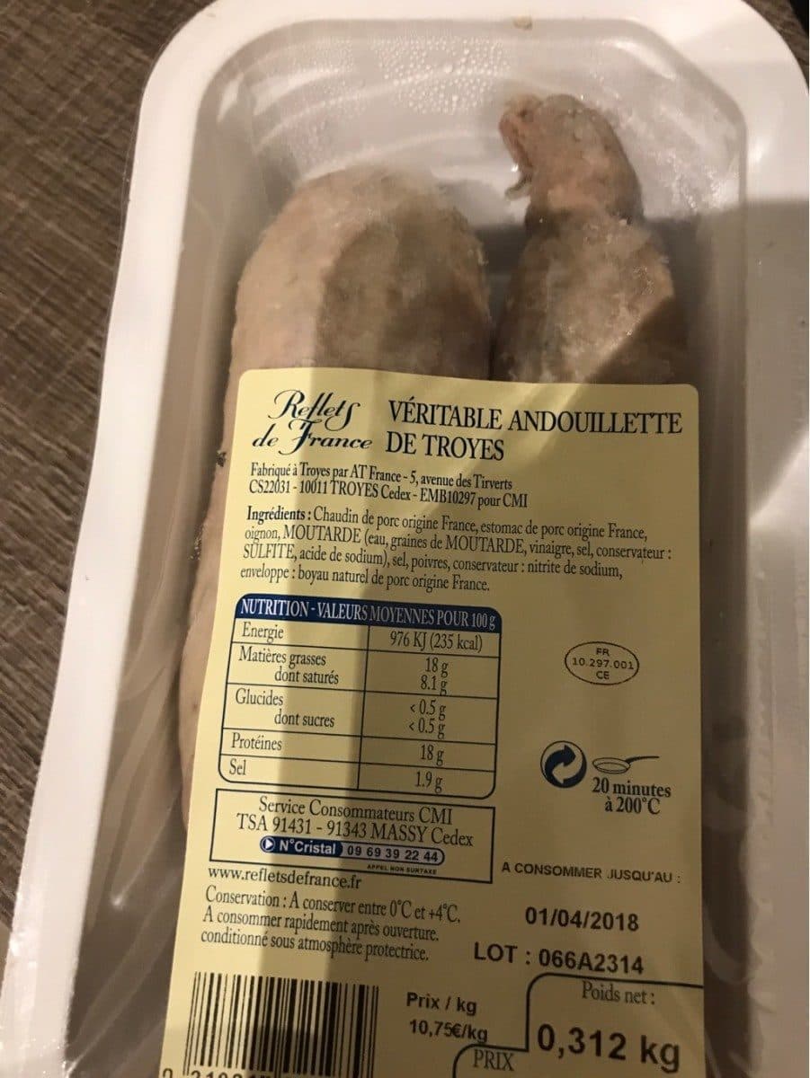 Open Food Facts Veritable andouillettes de Troyes packshot