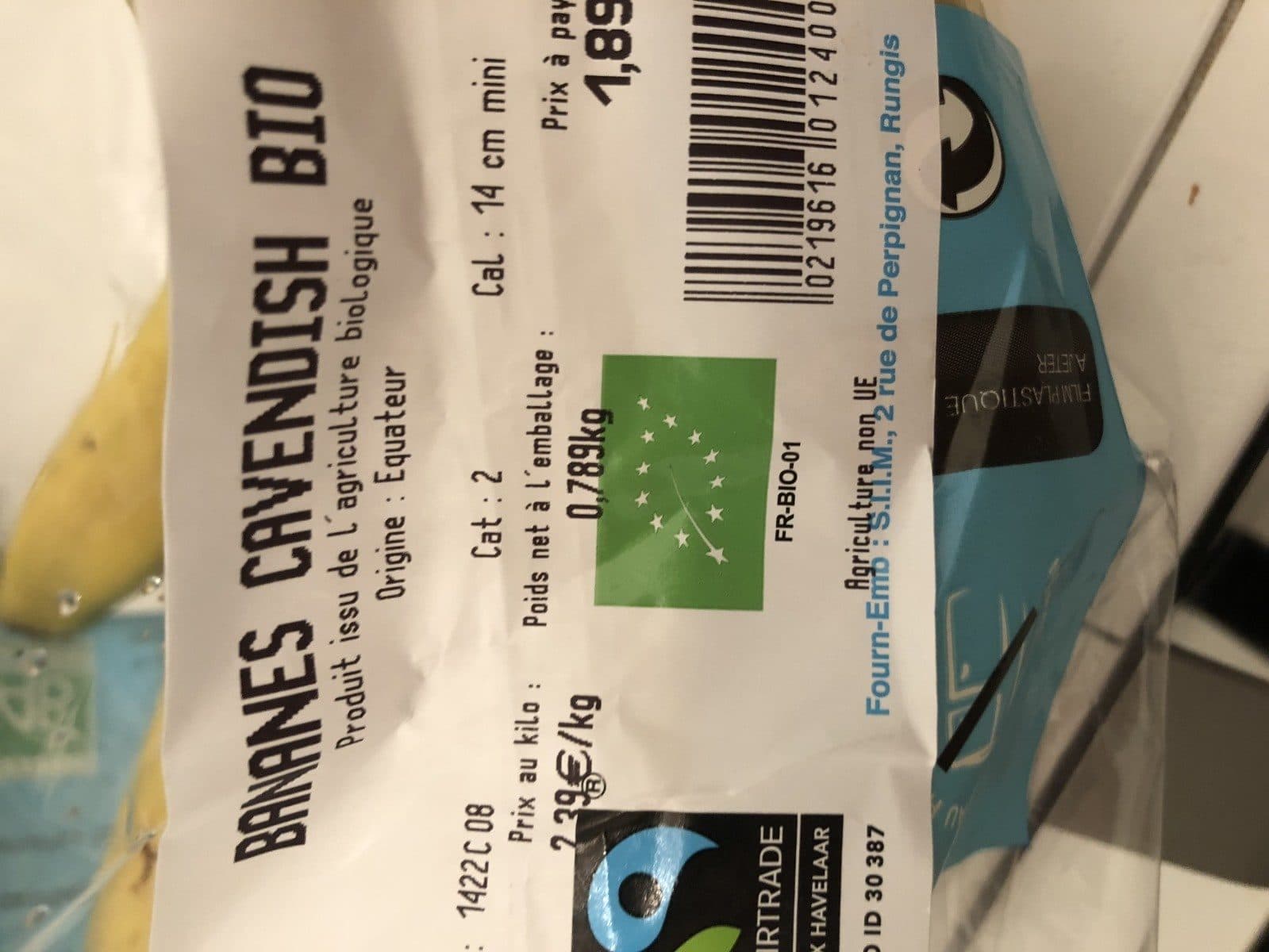 Open Food Facts Bananes Cavendish BIO packshot