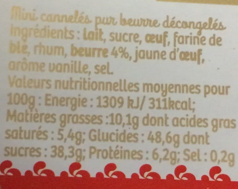 Open Food Facts Mini cannelés pur beurre packshot