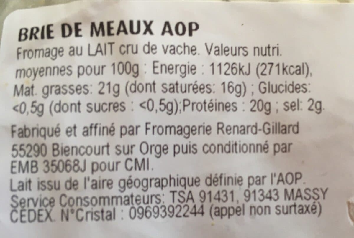 Reflets de France Brie de meaux AOP au lait cru packshot