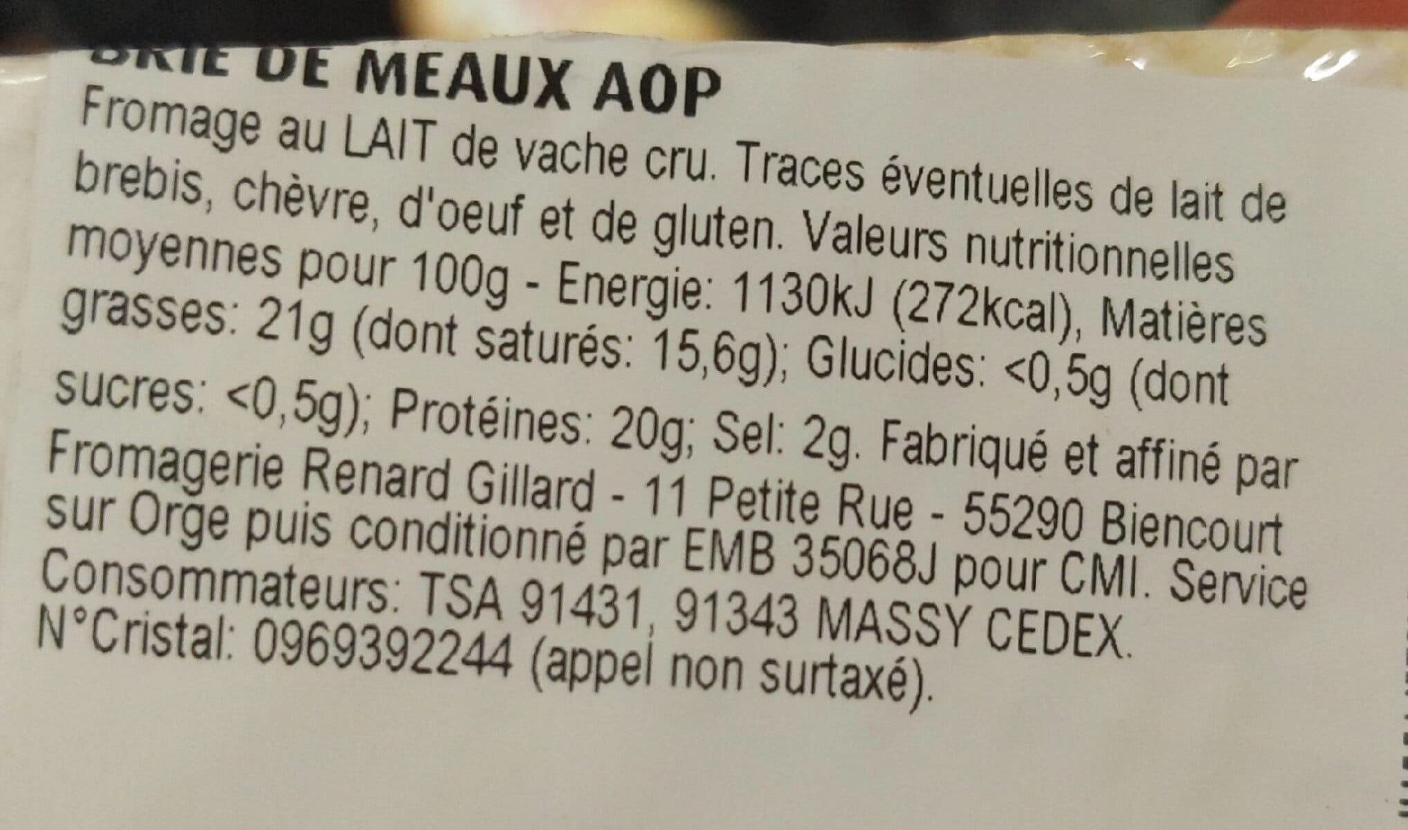 Reflets de France BRIE DE MEAUX AOP AU LAIT CRU packshot
