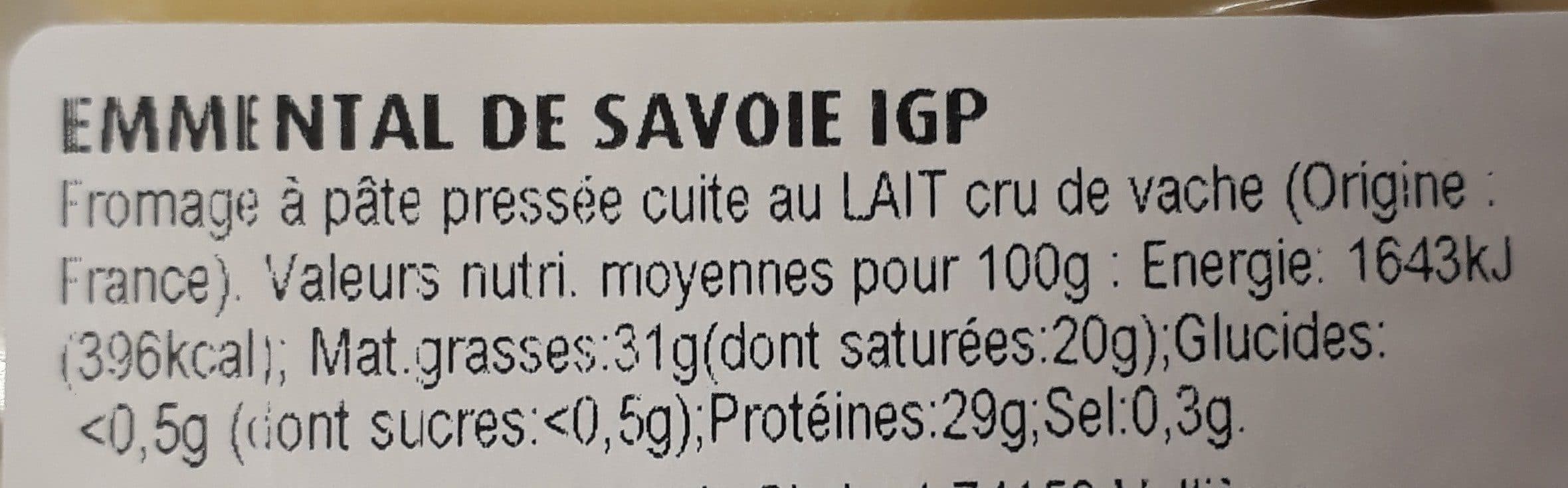 Reflets de France Emmental de Savoie igp packshot
