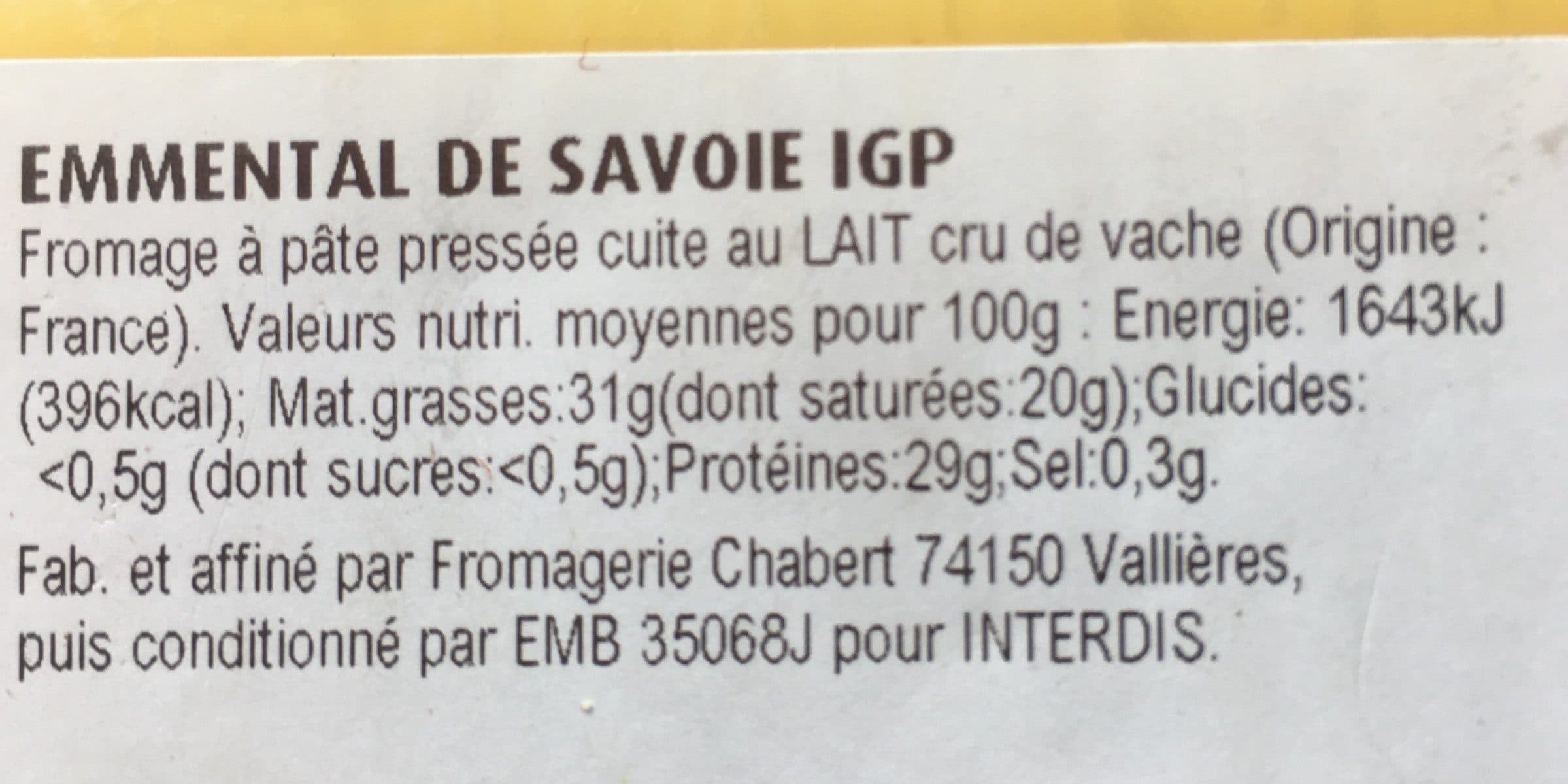 Reflets de France Emmental de savoie IGP packshot