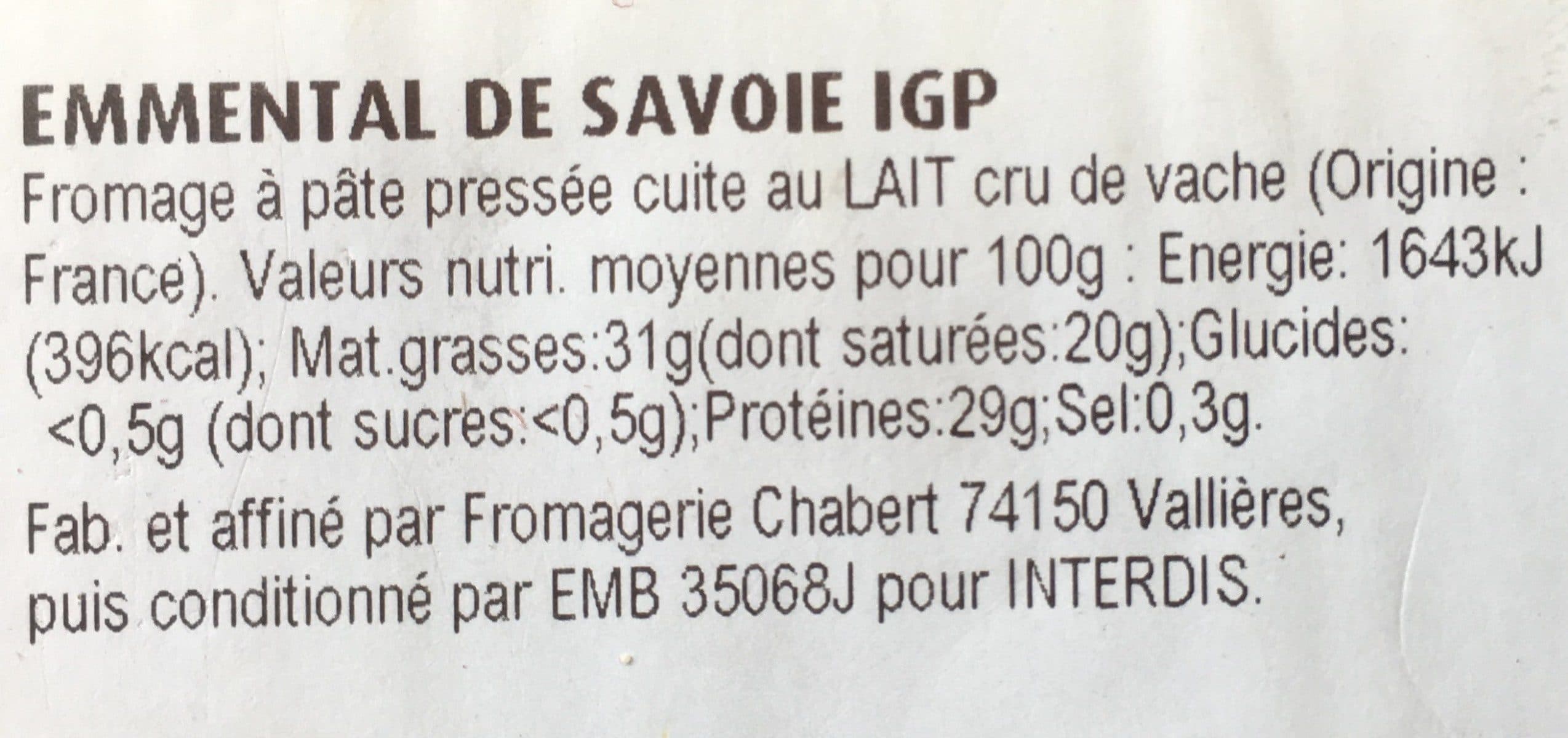 Reflets de France Emmental de savoie IGP packshot