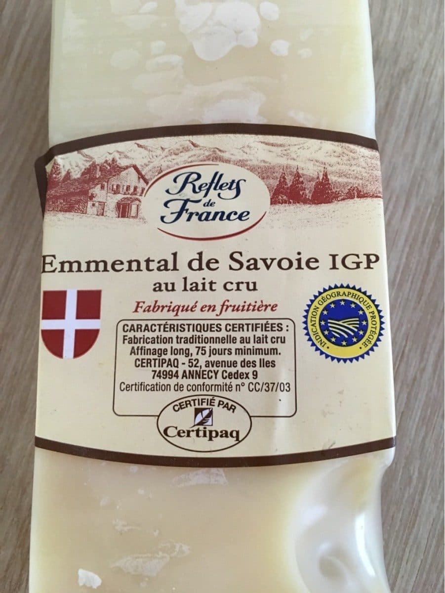 Reflets de France Emmental de savoie igp packshot