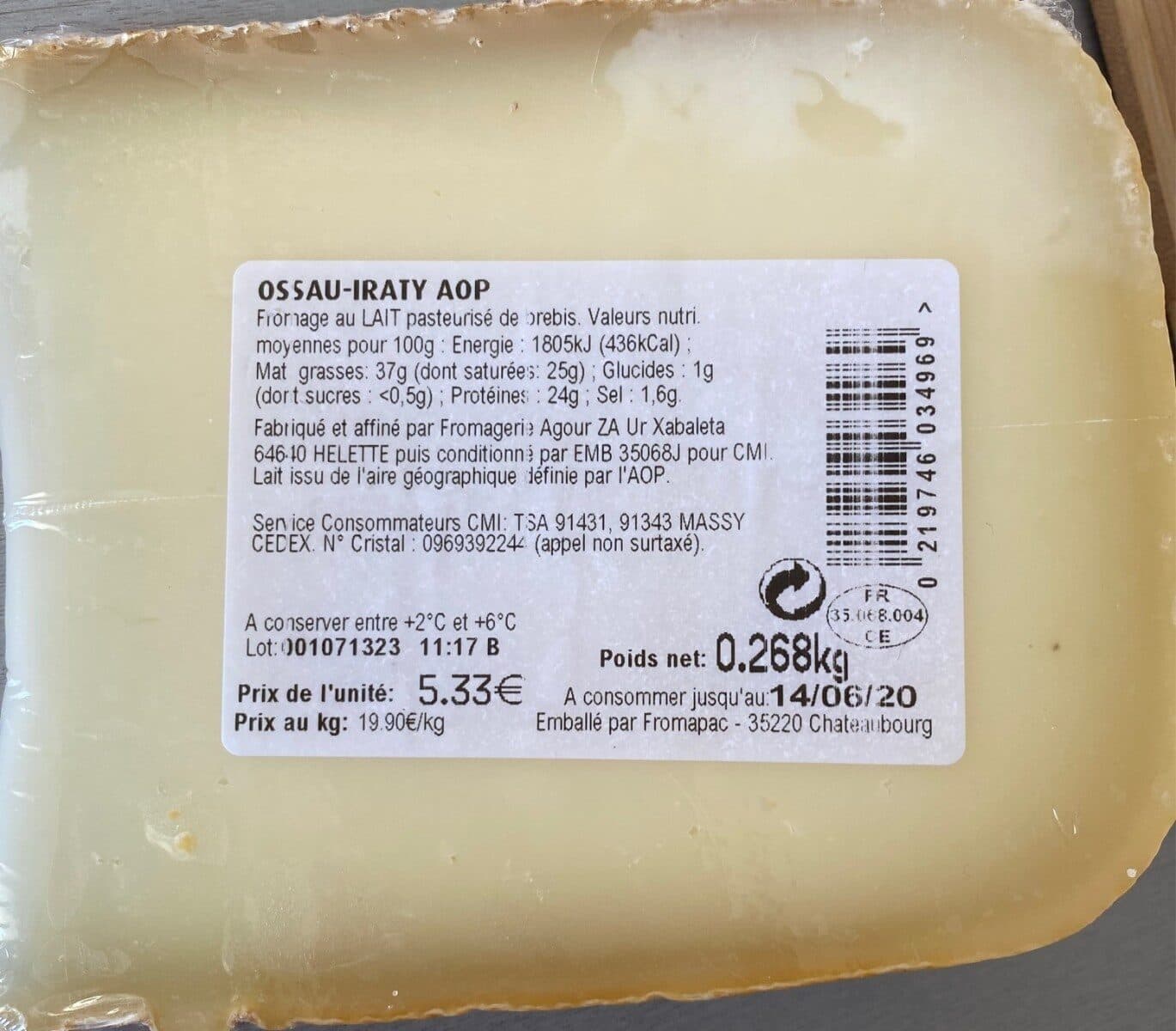 Ossau Iraty Aop Ossau iraty Aop packshot