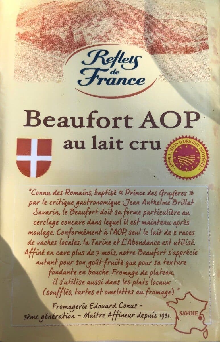 Open Food Facts Beaufort AOP au lait cru packshot