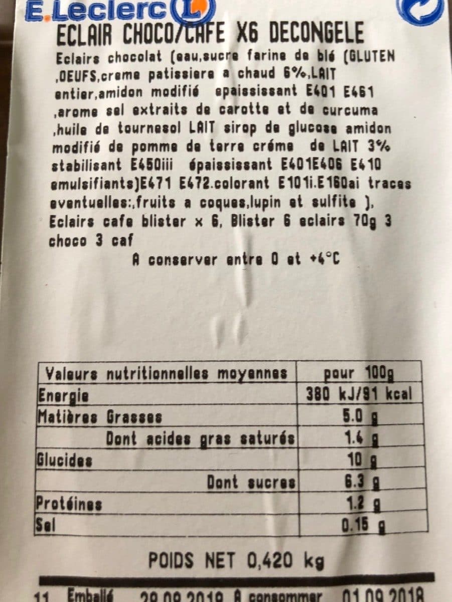 Open Food Facts Eclair chocolat packshot