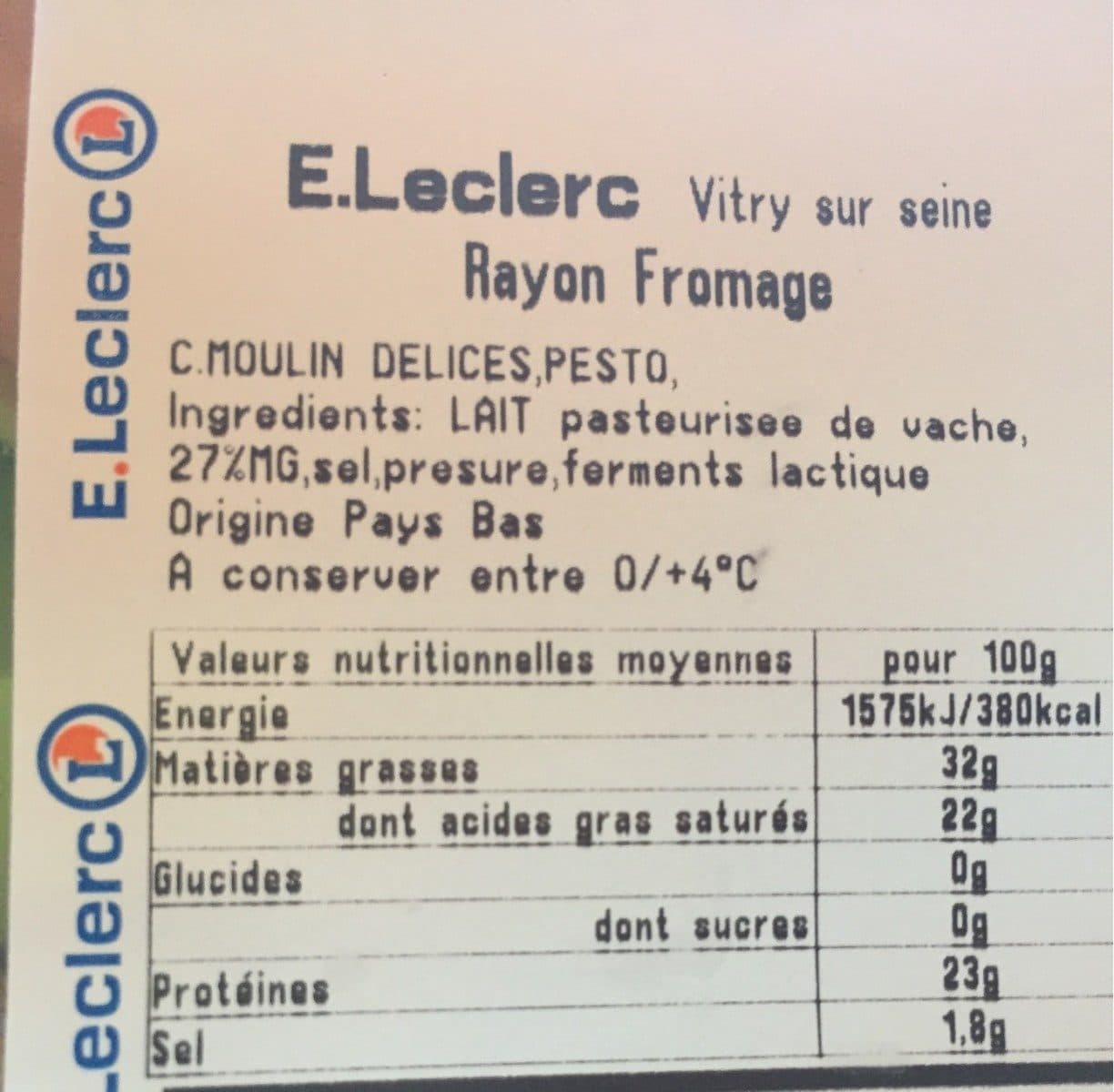 Open Food Facts C Moulin delices pesto packshot