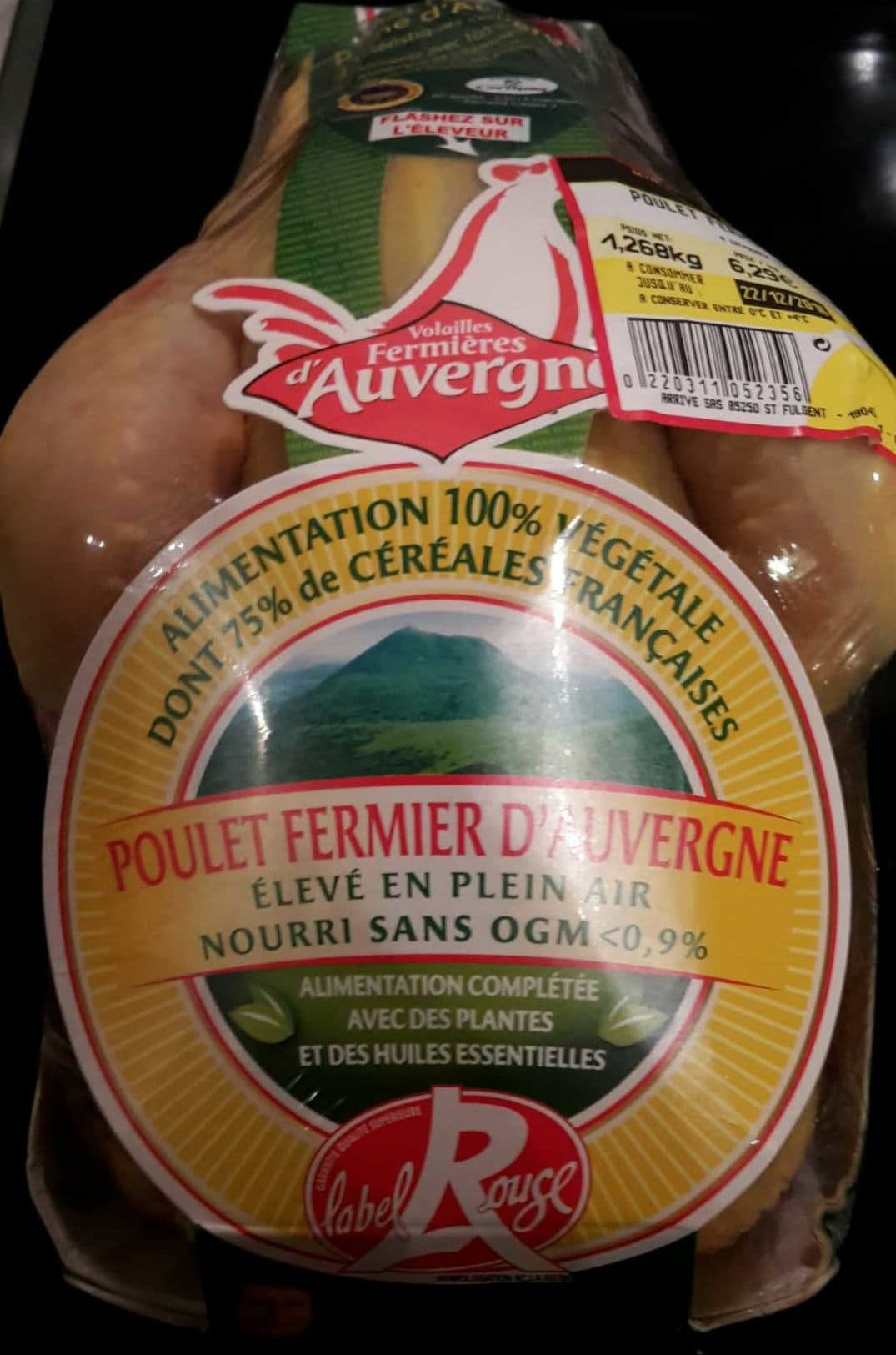 Open Food Facts Poulet fermier d'Auvergne packshot