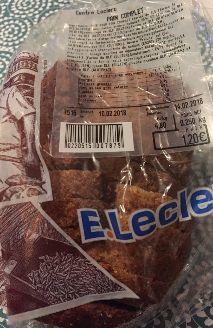 Leclerc Pain complet packshot