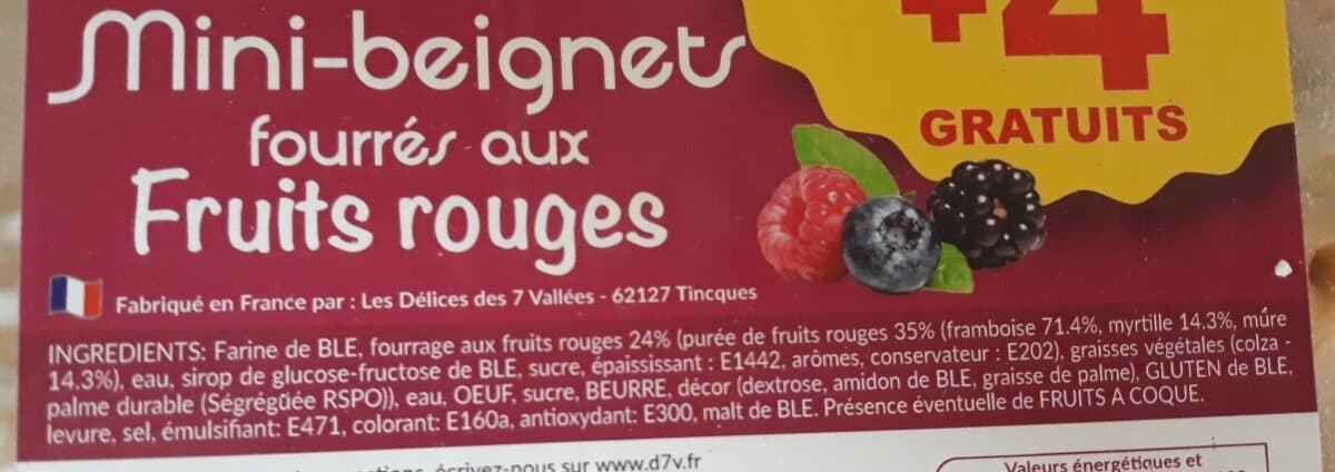 Open Food Facts Mini beignet fruits rouge packshot