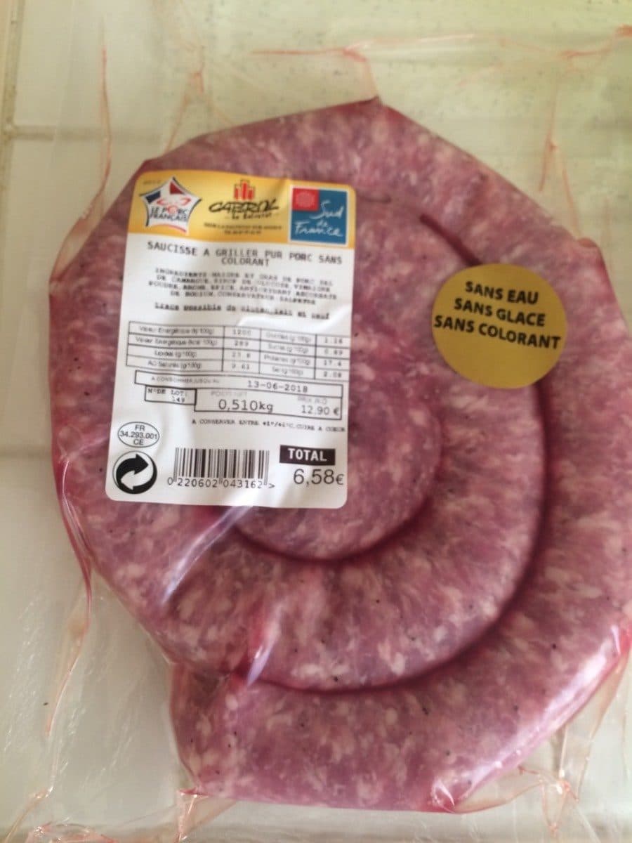 Open Food Facts Saucisse à griller packshot