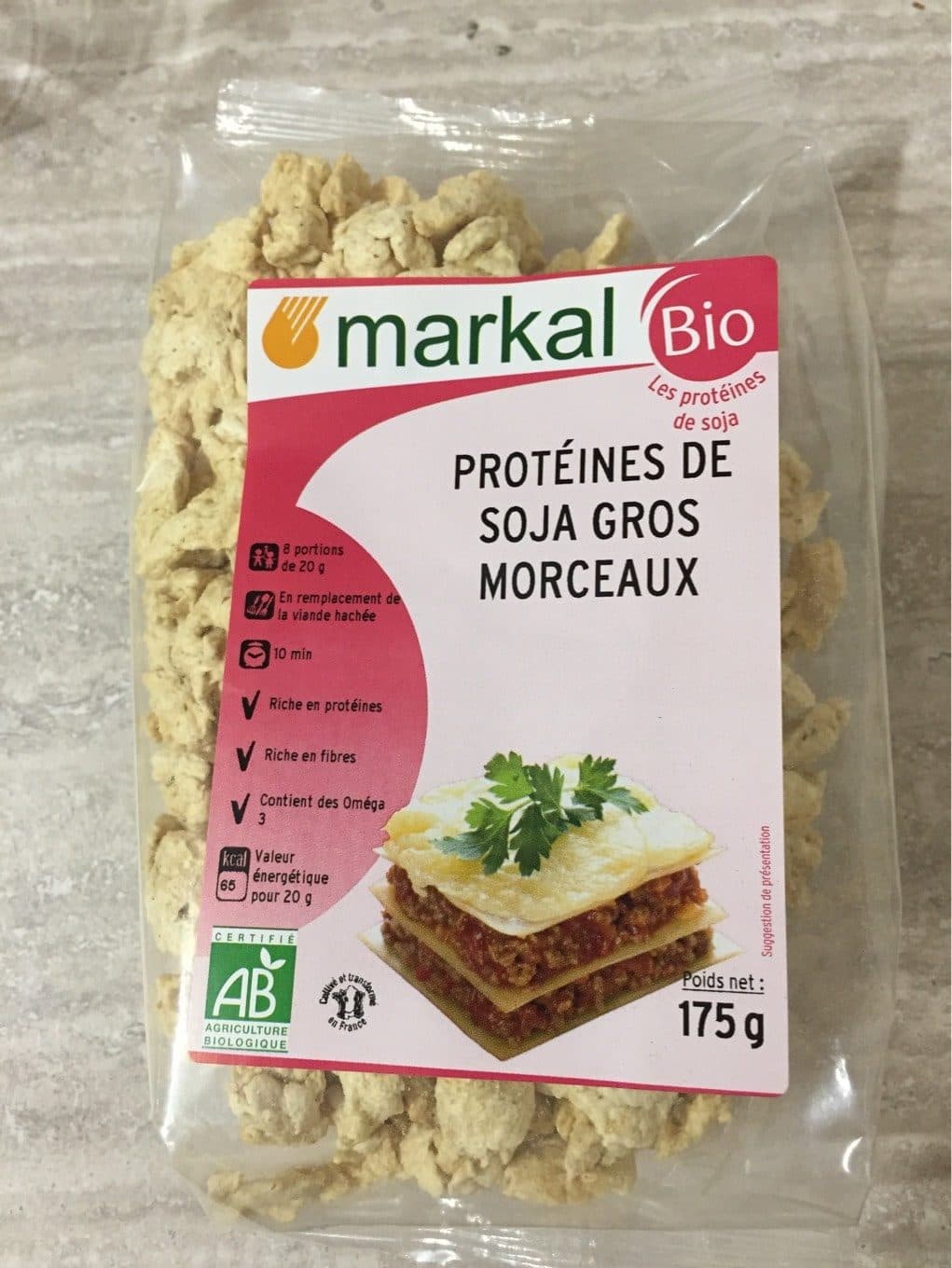 Markal Proteines de soja gros morceaux packshot