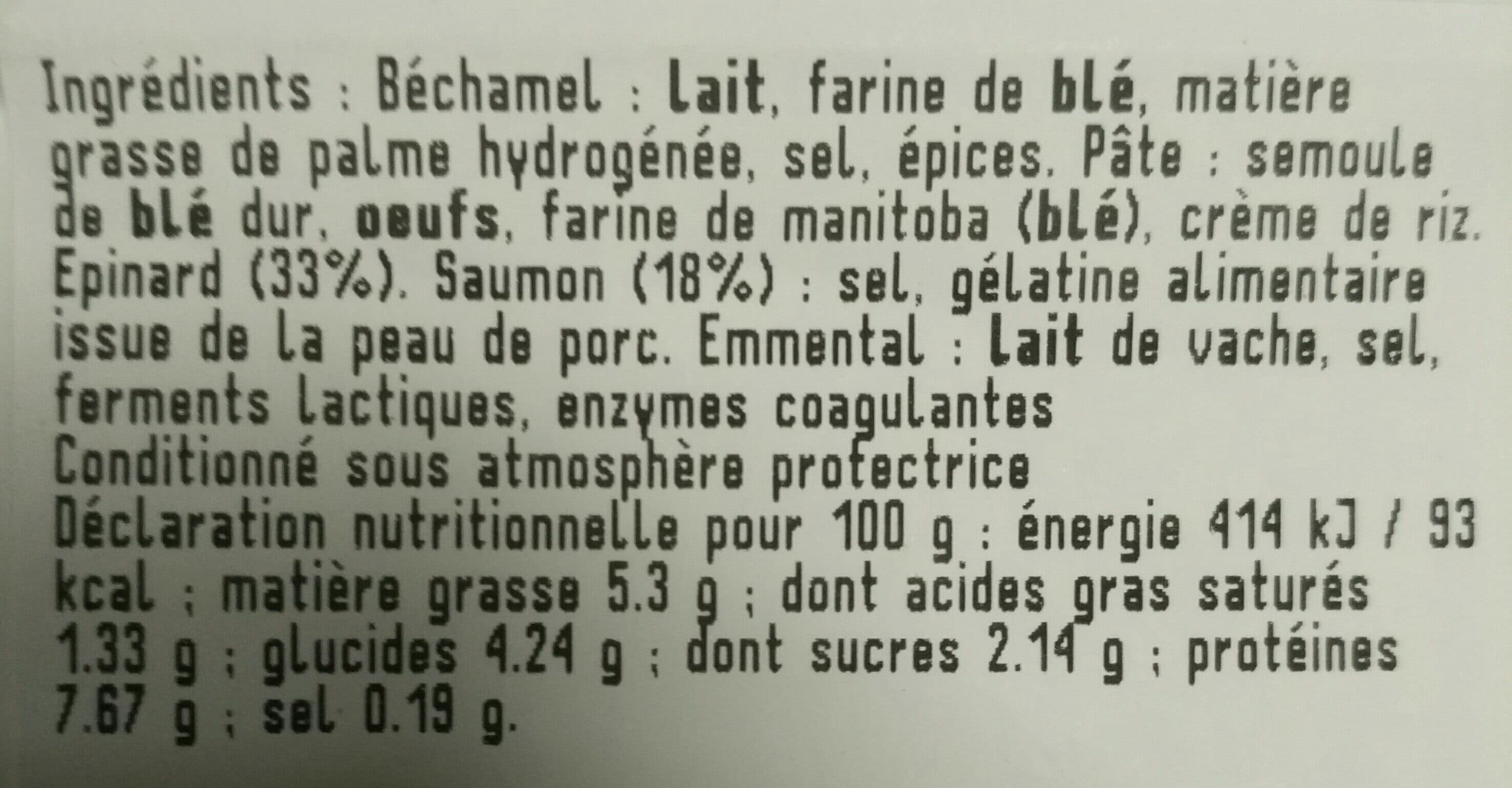 André Lasagnes saumon épinard packshot