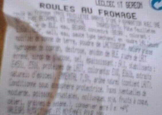 Open Food Facts Roulés au fromage packshot