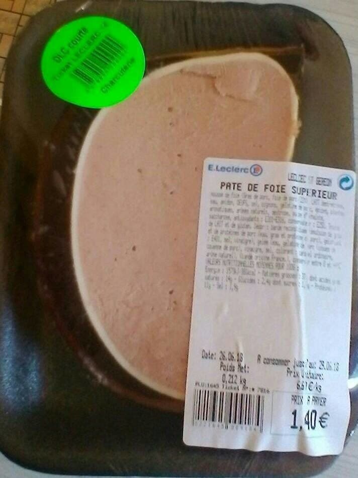 Open Food Facts Pâté de foie supérieur packshot