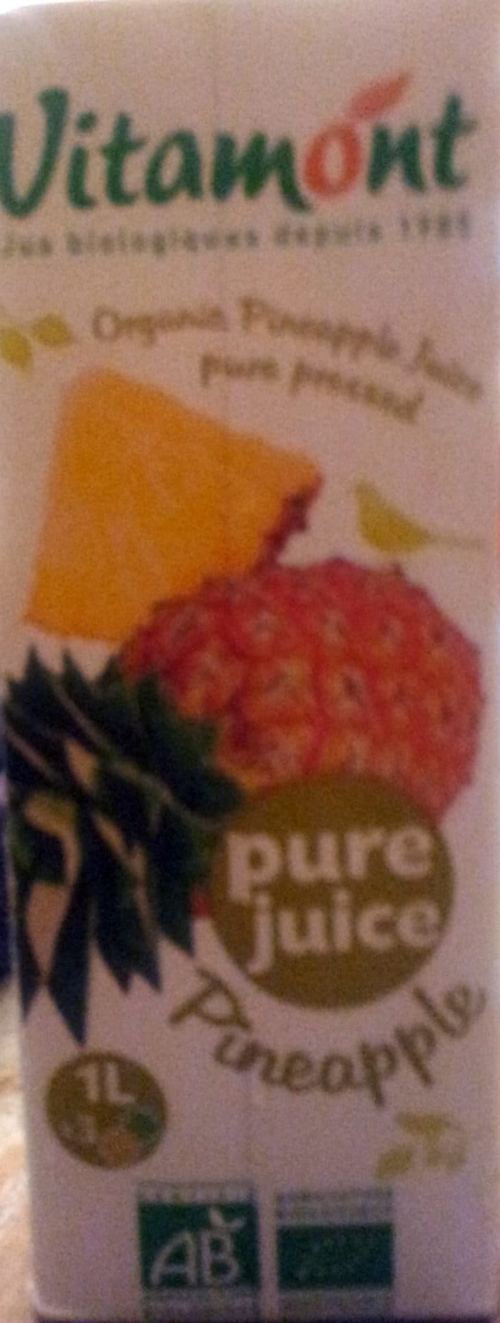vitamont jus d'ananas bio packshot