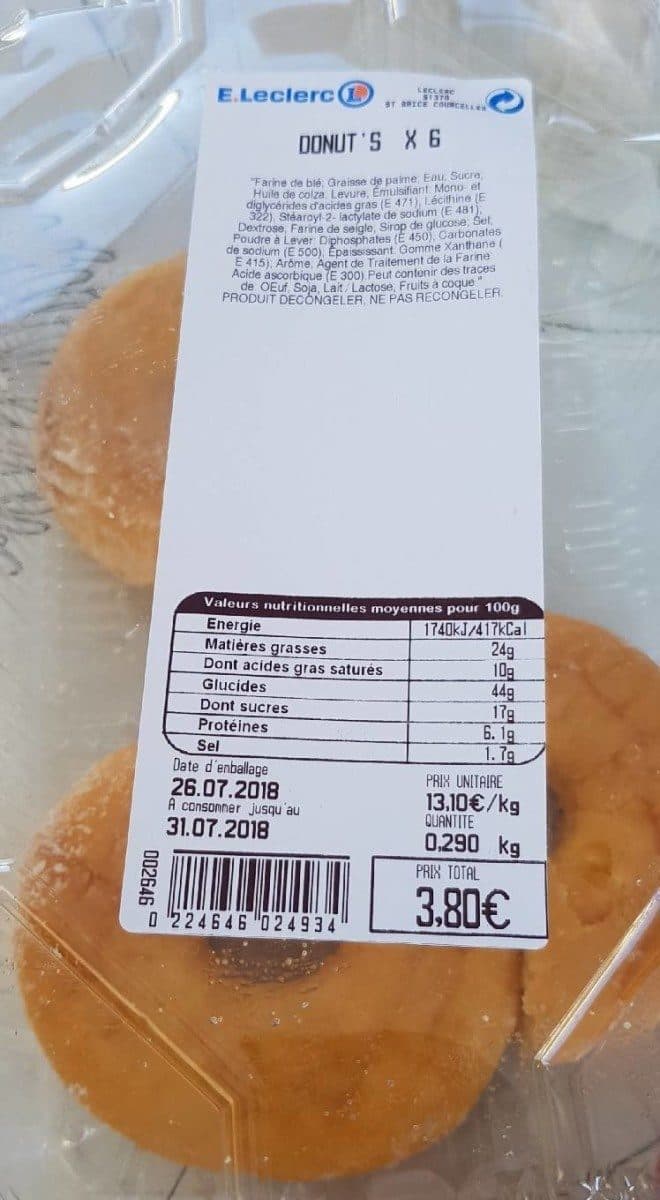 Open Food Facts Donuts natures sucrés packshot