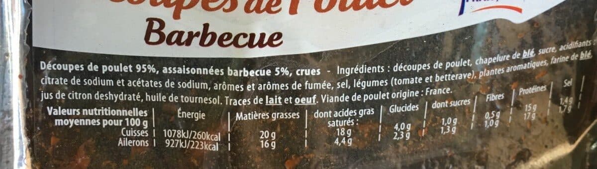 Open Food Facts Les grillades du chef packshot