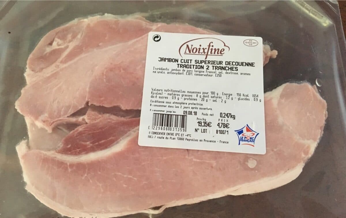 Open Food Facts Jambon cuit packshot