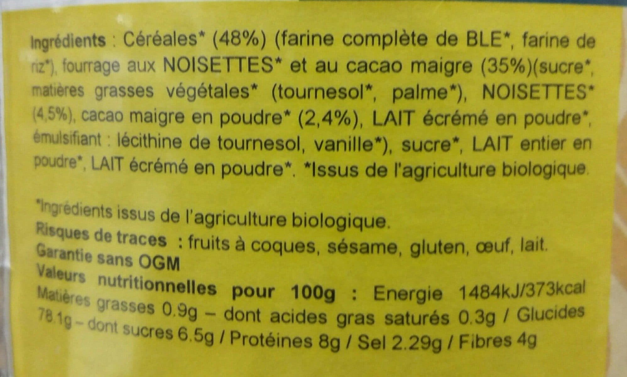 Open Food Facts Carrés fourrés chocolat packshot