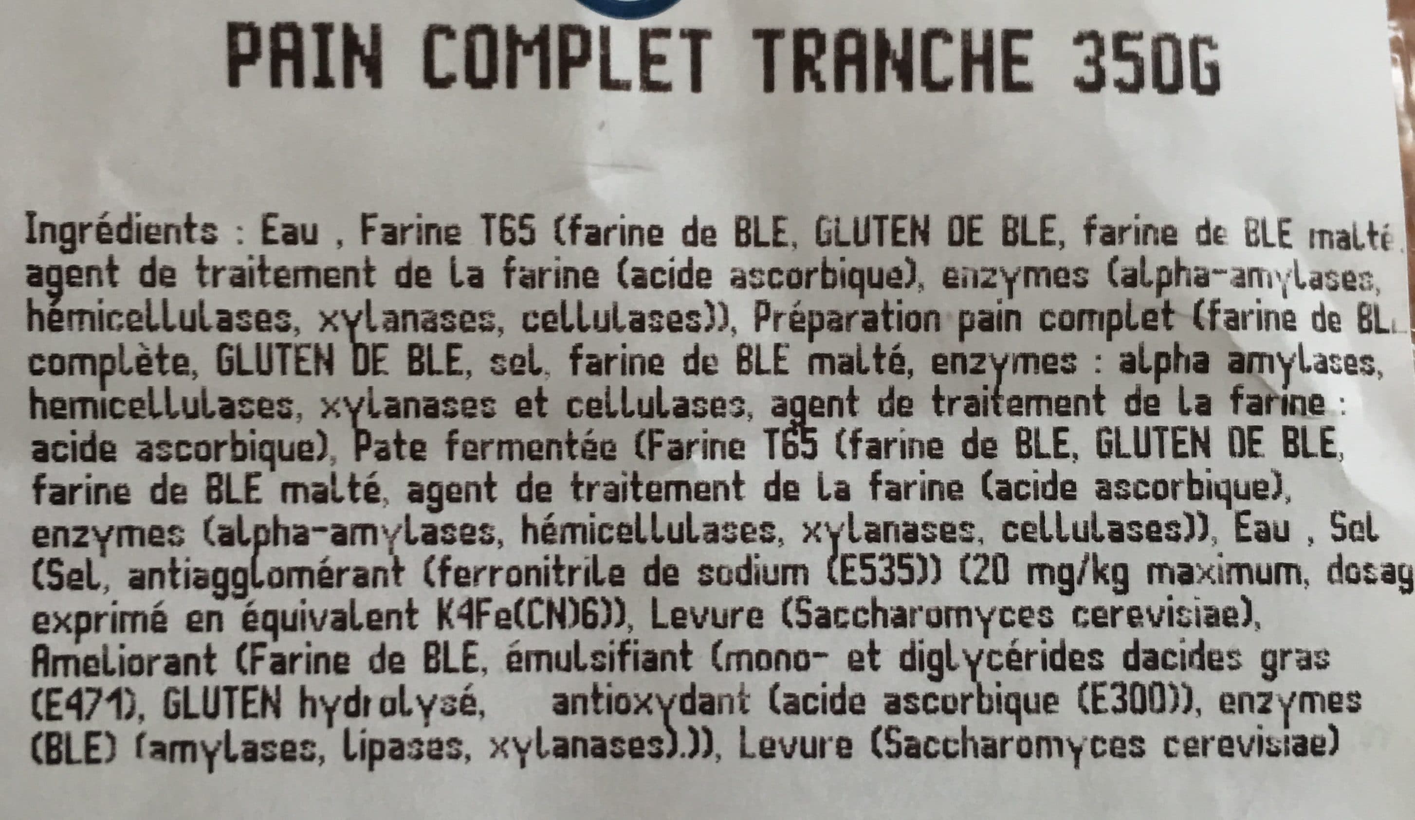 Leclerc Pain complet tranche packshot