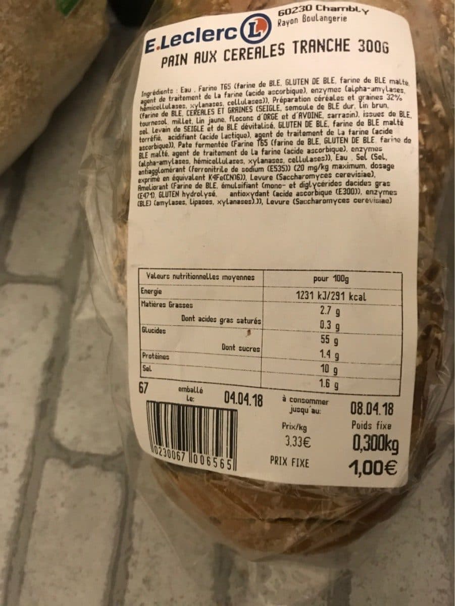 Open Food Facts Pain cereale packshot