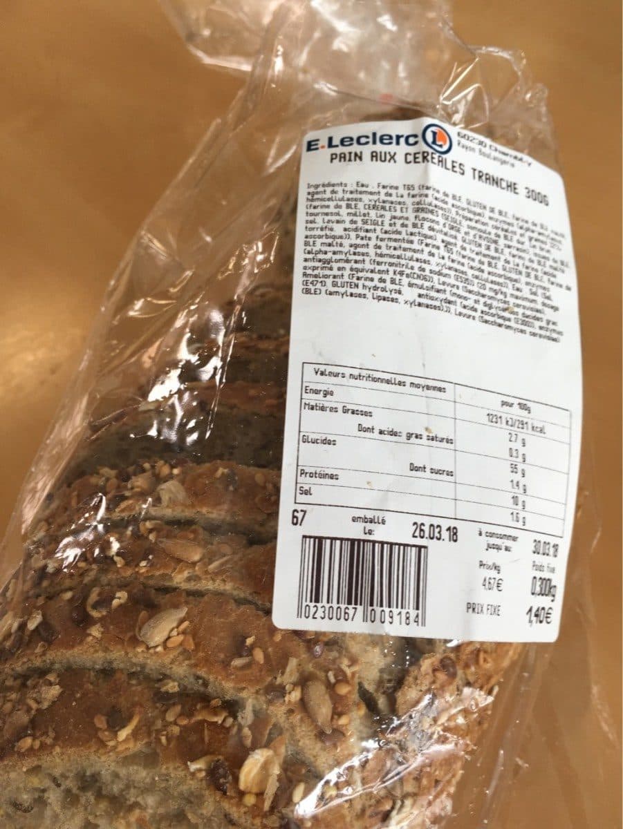 Open Food Facts Pain aux cereales packshot