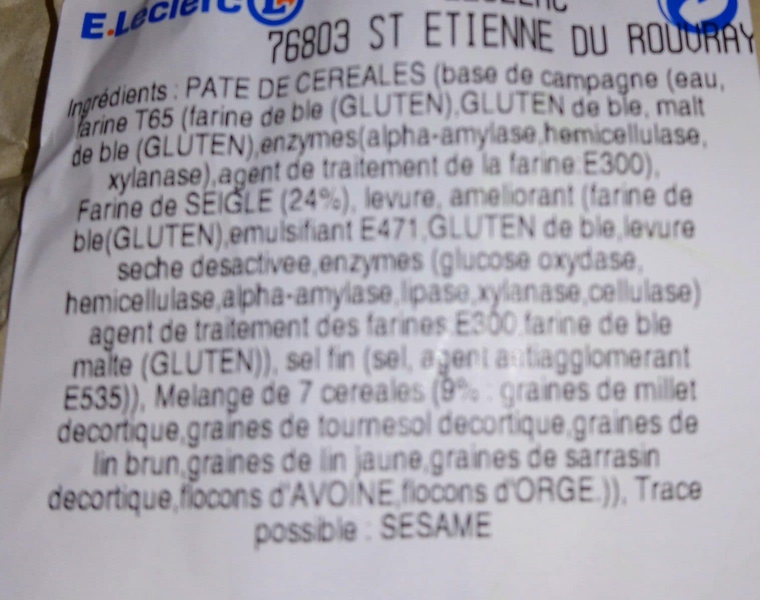 Open Food Facts Pain aux 6 céréales packshot