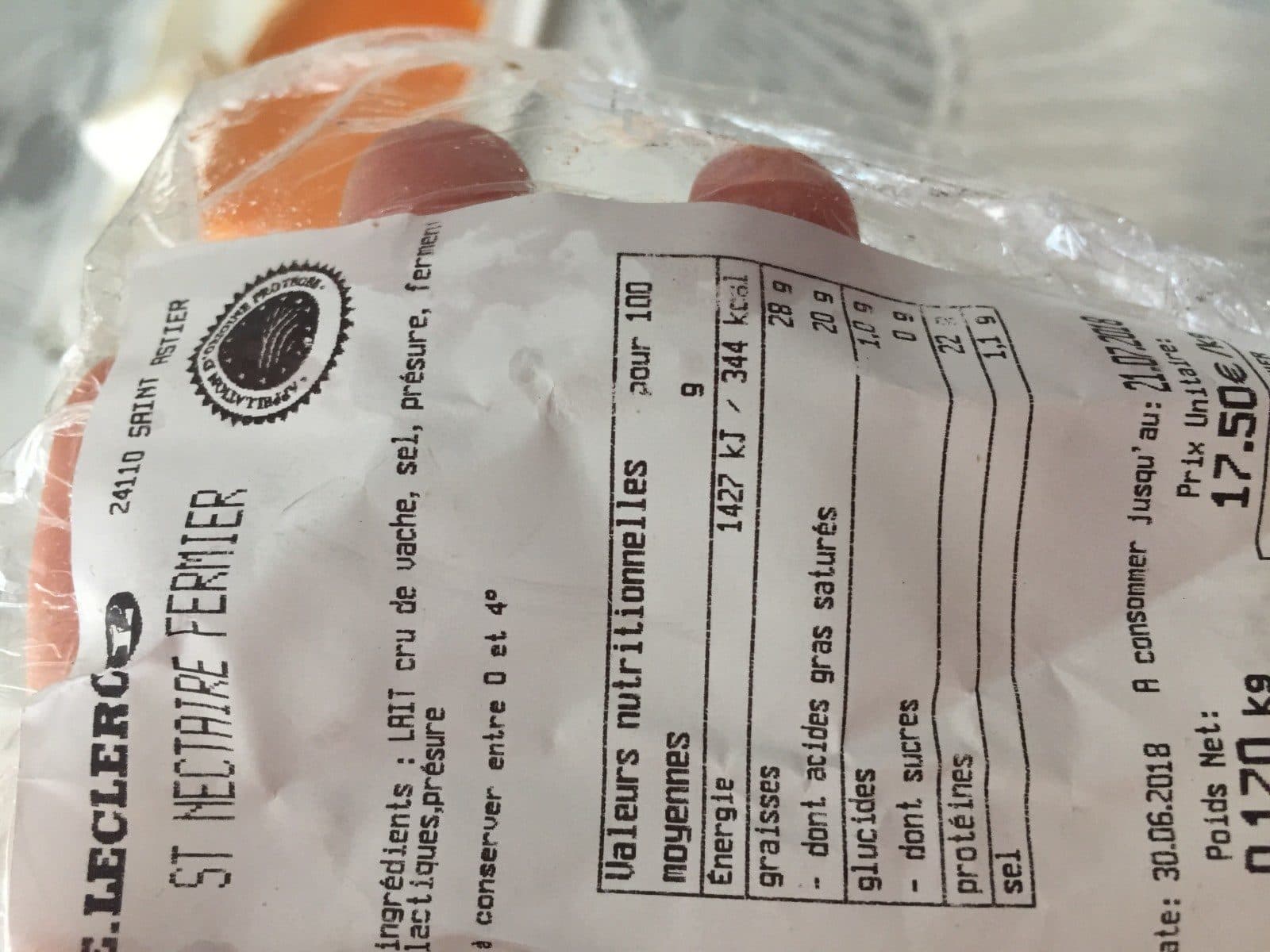 Open Food Facts Saint nectaire packshot