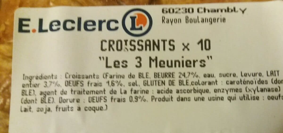 Open Food Facts Croissants x 10 packshot
