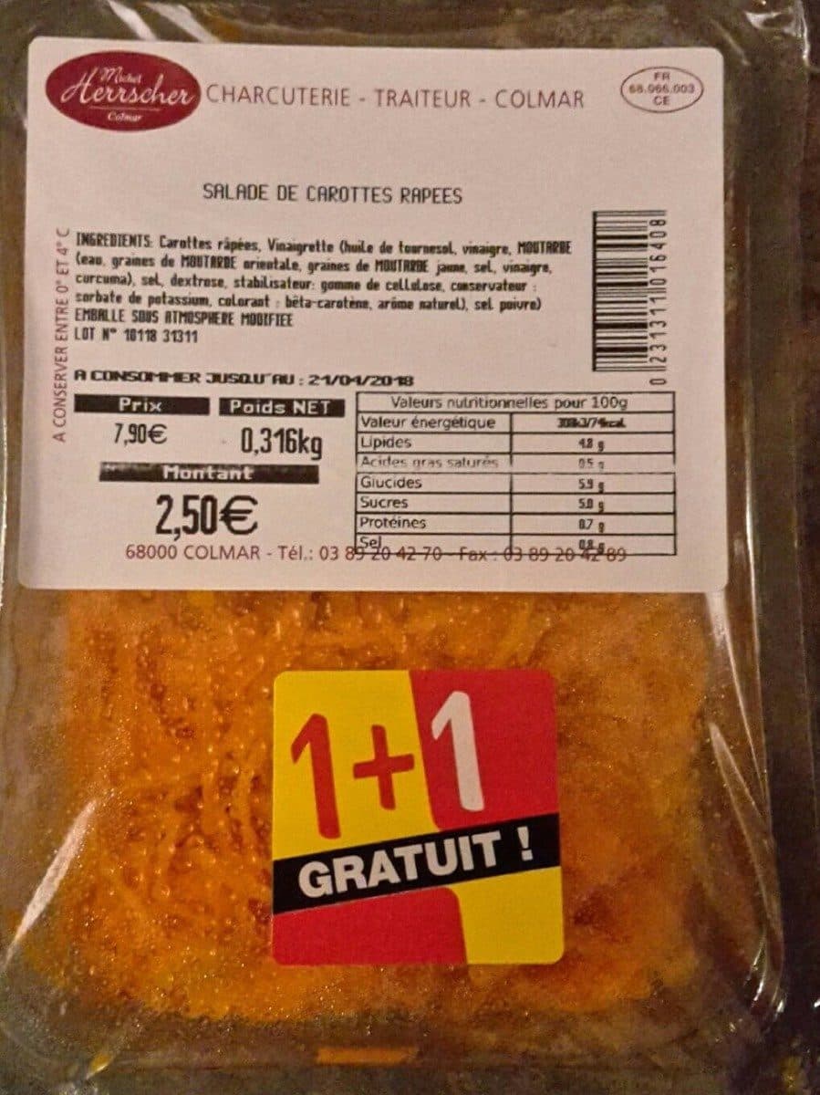 Open Food Facts Salade de carottes râpés packshot
