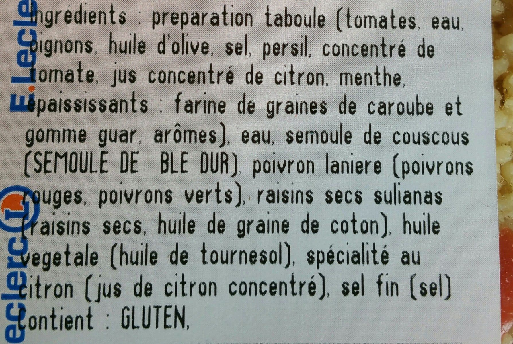 Open Food Facts Taboule fabrication maison packshot