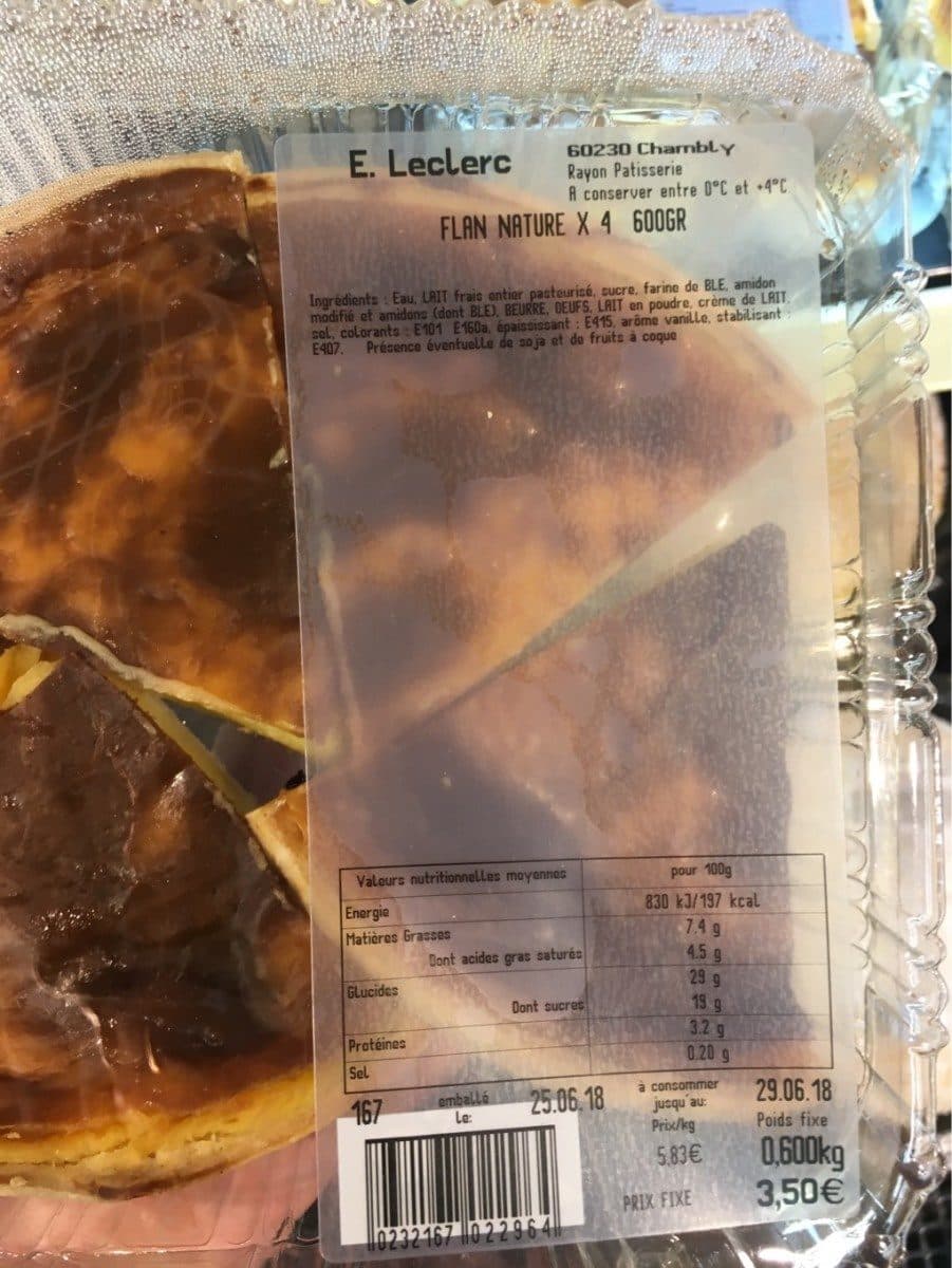Open Food Facts Flan nature packshot