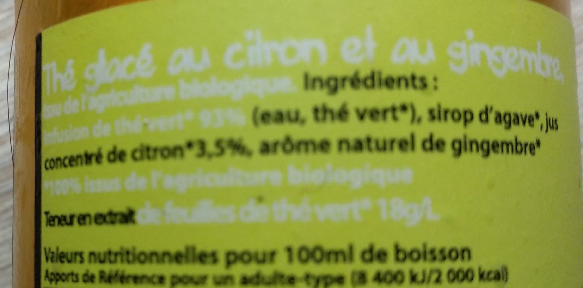 Open Food Facts Thé glacé citron gingembre packshot