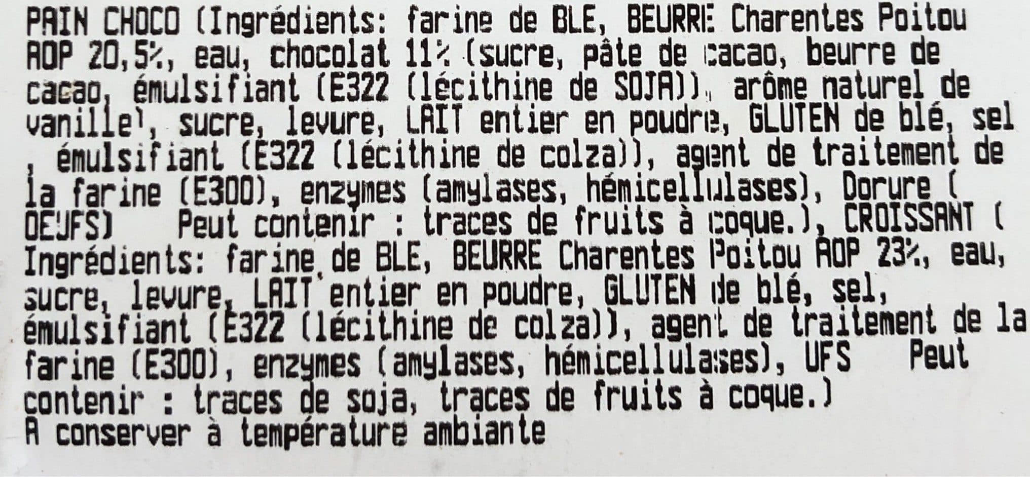 Open Food Facts 4 pains chocolat + 4 croissants packshot
