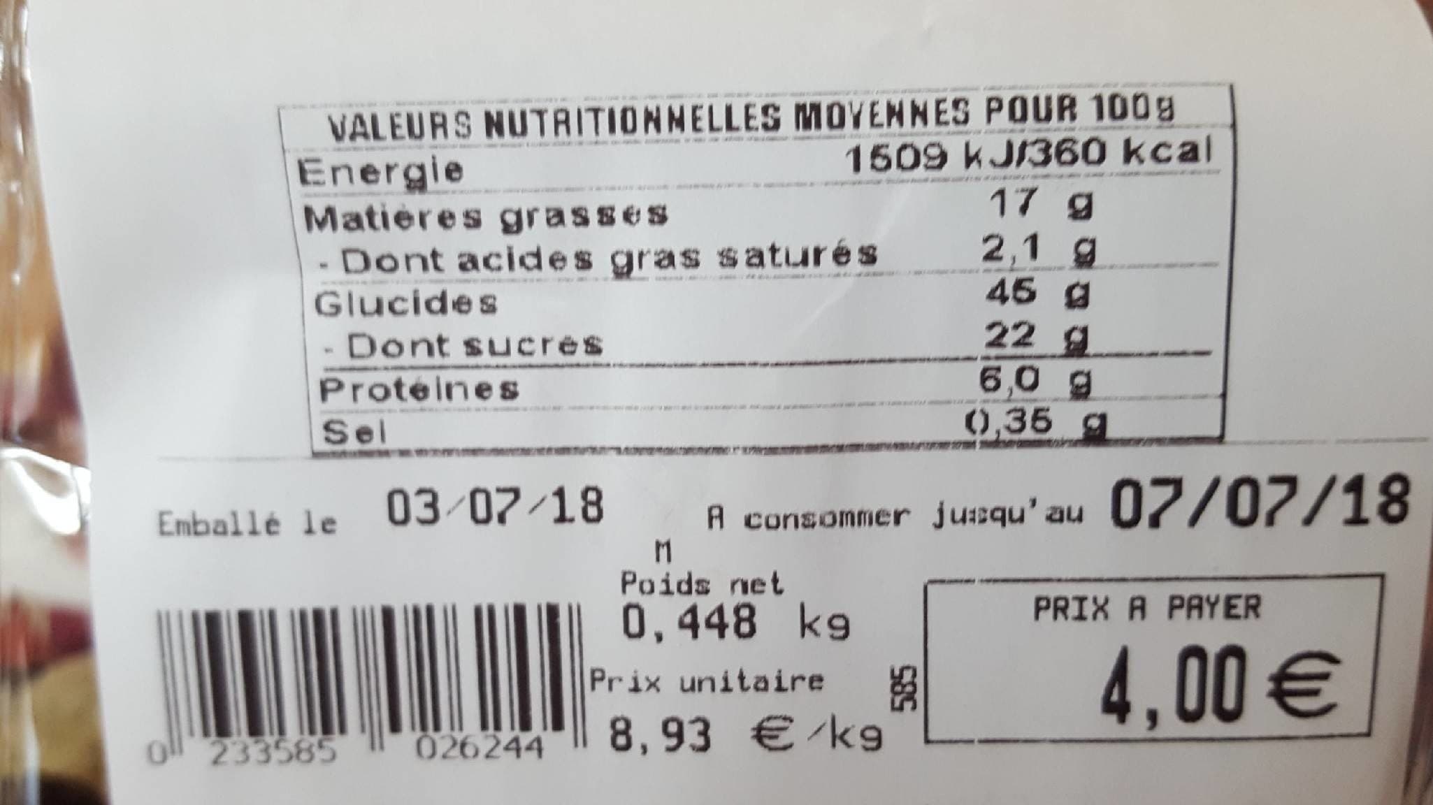 Open Food Facts Muffins fruit du jardin x6 packshot