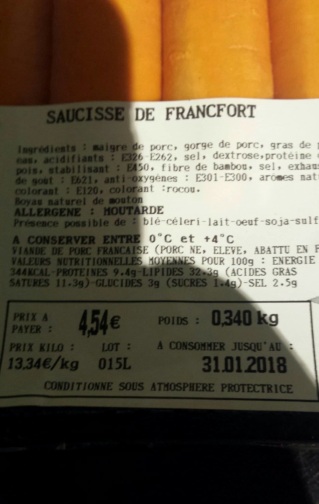 Morvan Saucisse de francfort packshot