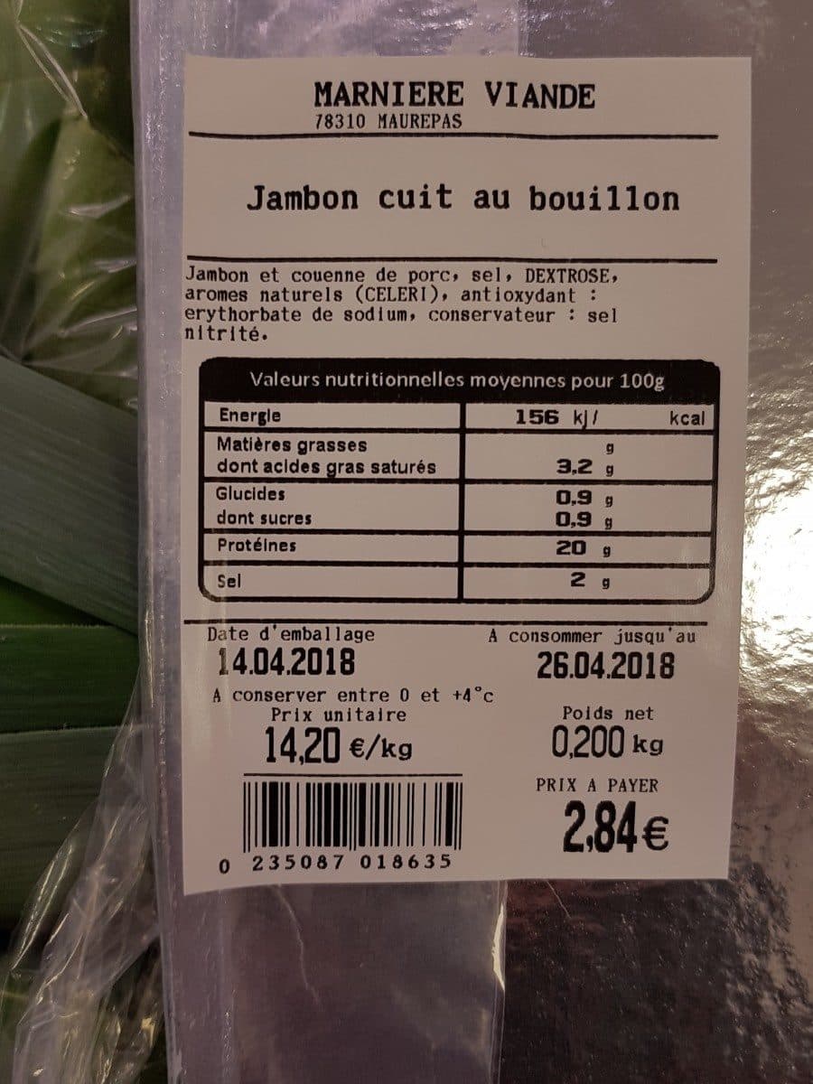 Open Food Facts Jambon packshot