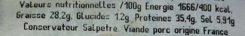 Open Food Facts Saucisson sec de l'île de beauté packshot